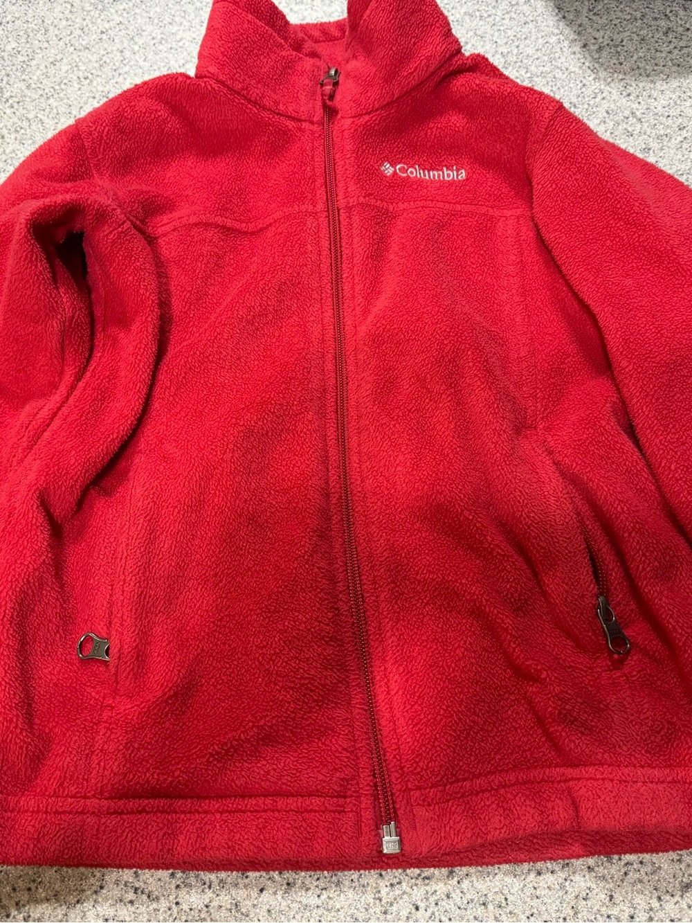 Columbia Red Kids Full-Zip Fleece Jacket